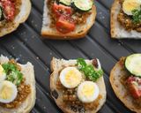 彩りキーマカレーのオープンサンド作り方3写真