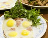 休日の娘の手作りプリティーハムエッグ作り方6写真