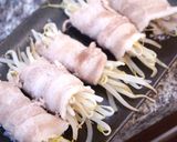 レンチンde♬中華風もやし豚巻きポン酢作り方5写真