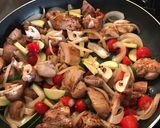 チキンと夏野菜のレモン風味パスタ作り方6写真