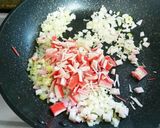 簡単☆カニカマチャーハン(^O^)♪作り方4写真
