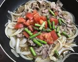 トマトとアスパラのトロトロ豚卵どん♪作り方5写真