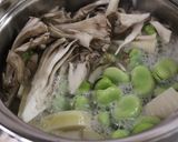 夕食弁当に♪絶品♪淡竹と空豆と舞茸の煮物作り方2写真