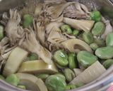夕食弁当に♪絶品♪淡竹と空豆と舞茸の煮物作り方3写真