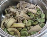 夕食弁当に♪絶品♪淡竹と空豆と舞茸の煮物作り方4写真