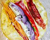 薄焼き卵のラップサンド 野菜とベーコン作り方7写真
