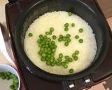 緑の　グリンピースご飯作り方4写真