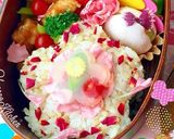 梅型ご飯♡薔薇のふりかけ唐揚げ甘酢あん作り方1写真