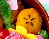 梅型ご飯♡薔薇のふりかけ唐揚げ甘酢あん作り方3写真