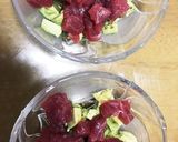 アボカドマグロ丼(わさび醤油で)☆作り方2写真