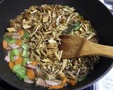 ベーコンと山茶茸のスパゲティ作り方5写真