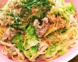 簡単！！豚肉ときゃべつのパスタ ゆず胡椒作り方5写真