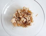 なめ茸と鶏ささみの梅肉パスタ作り方2写真
