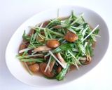 なめこと水菜の中華風炒め作り方4写真