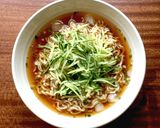 袋麺で☆韓国冷麺風☆キムチ冷やしラーメン作り方6写真