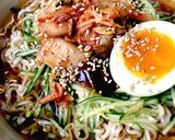 袋麺で☆韓国冷麺風☆キムチ冷やしラーメン作り方8写真