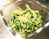 豆苗とピーナッツの粉末和え作り方2写真