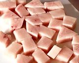 めかじき唐揚げ☆甘ケチャダレ☆袋で下味作り方1写真