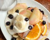 桃のパンケーキ作り方4写真