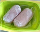 時短節約☆柔らか鶏胸肉の明太マヨロール♪作り方5写真