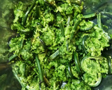 こごみと油揚げの胡麻和え作り方1写真