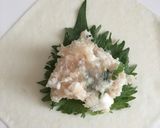 はんぺんと鶏肉のシソ春巻き作り方2写真
