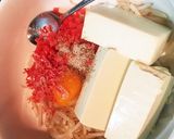 豆腐★おつまみ風紅生姜お好み焼き作り方2写真