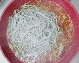 簡単！素麺のペペロンチーノ風★黒ごまめん作り方4写真