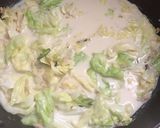 大豆ミートキャベツ豆乳パスタ作り方5写真