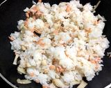 鮭とエリンギ大葉の炒飯作り方3写真