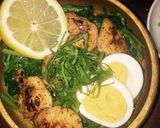 ほうれん草 鶏肉 卵 丼 ごはんなし作り方5写真