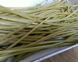 simple料理　フキと油揚げの炒め煮作り方1写真