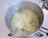 大根と大根の葉の味噌汁作り方5写真