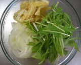 水菜とあげのシャキシャキ玉子丼作り方1写真