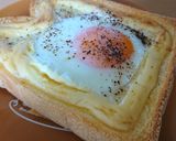 マヨネーズと卵で作る目玉焼きトースト作り方5写真