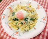 牛乳で簡単!温玉クリームパスタ作り方7写真