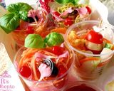 麺つゆジュレ♡デザート風素麺弁当　運動会作り方3写真