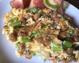 納豆とほうれん草のスクランブルオムレツ作り方6写真