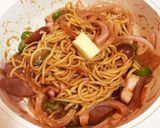 レンジで5分！焼きそばdeナポリタン♡作り方4写真
