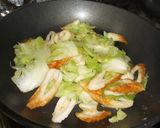 キャベツとちくわのカレー塩炒め作り方5写真