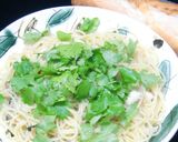 シーフードとパクチーのアヒージョ・パスタ作り方11写真