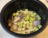 「そら豆・タコ・三つ葉 ・炊き込み御飯」作り方12写真