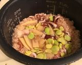 「そら豆・タコ・三つ葉 ・炊き込み御飯」作り方14写真