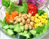 健康オイルで和える♪豆と野菜のサラダ作り方9写真