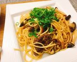 牛肉ときのこのバター醤油パスタ作り方8写真