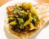 角煮＆高菜漬けのチャイニーズバーガー作り方2写真