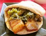 角煮＆高菜漬けのチャイニーズバーガー作り方3写真