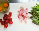 アスパラとミニトマトの卵炒め☆作り方1写真