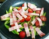 アスパラとミニトマトの卵炒め☆作り方3写真