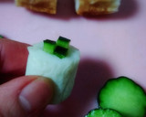 お弁当に「市松模様のちくわきゅうり」作り方3写真